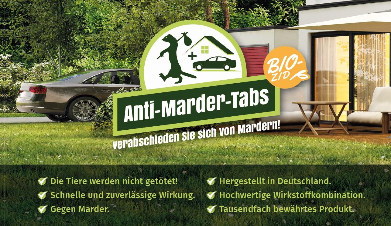 Anti Marder Tabs BIOzid, 15 Tabs (ca.1 kg) inkl. 2 Wirkstofftboxen